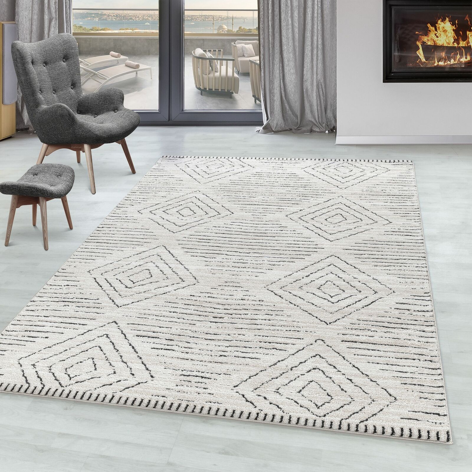 Dabador - amazigh morocco carpet - Tapis Berbère Style Optique